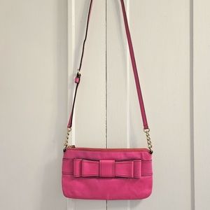 Pink Kate Spade bow crossbody